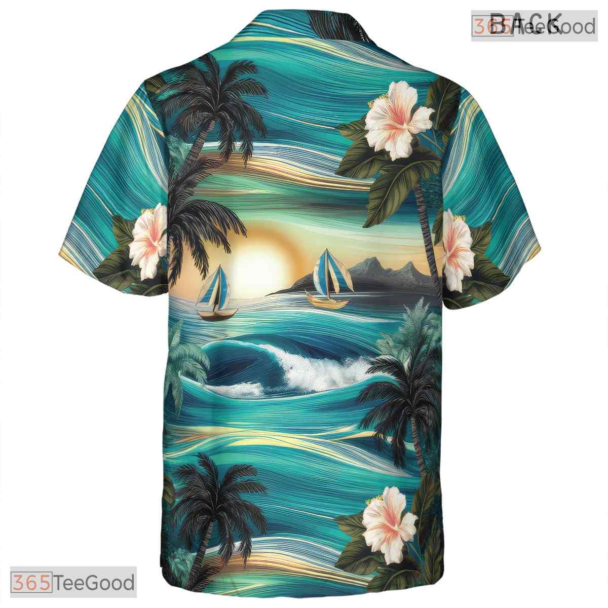 Tropical Floral Paradise Hawaiian Shirt - Realistic Aloha Beachwear Men