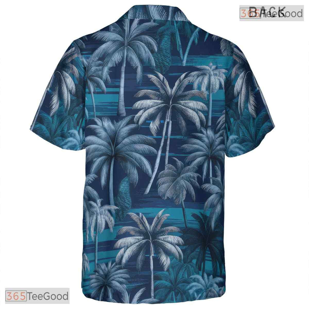 Tropical Navy Hawaiian Shirt - Flowers & Leaves Aloha Beach Outfit Women