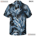 Tropical Blue Leaves Hawaiian Shirt - Unisex Aloha Vacation Tee