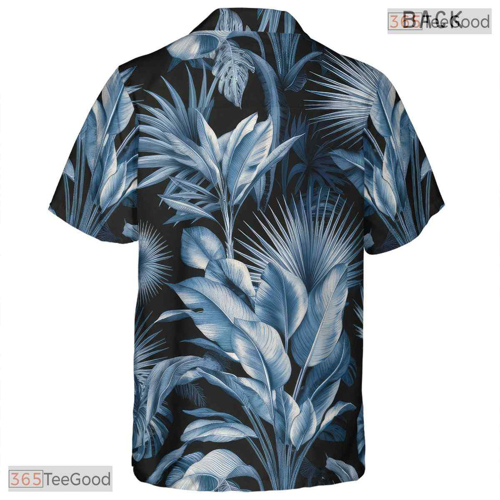Aloha Navy Blue Hawaiian Shirt - Tropical Floral Vacation Wear Unisex