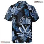 Midnight Bloom Hawaiian Tee - Tropical Hibiscus Aloha Shirt for Adults