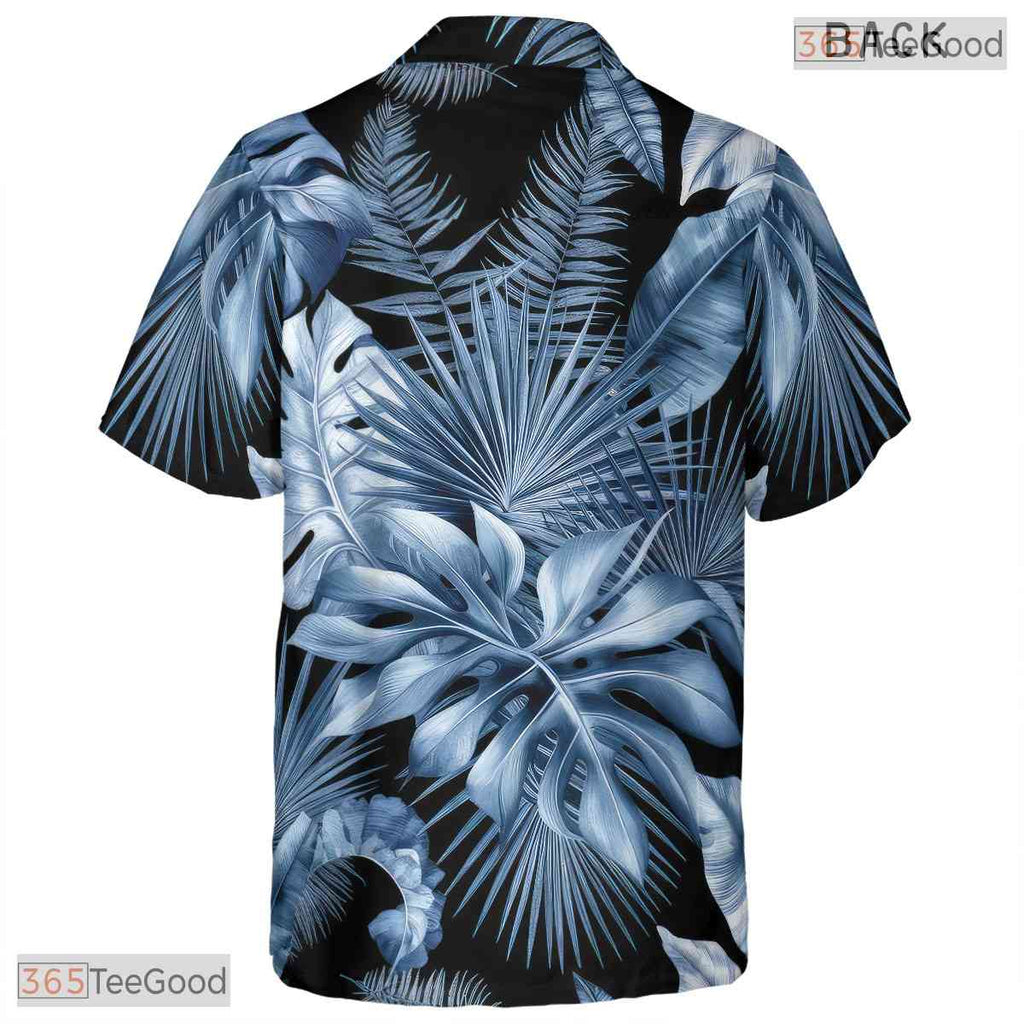 Tropical Midnight Bloom Hawaiian Shirt - Seamless Hibiscus Aloha Women