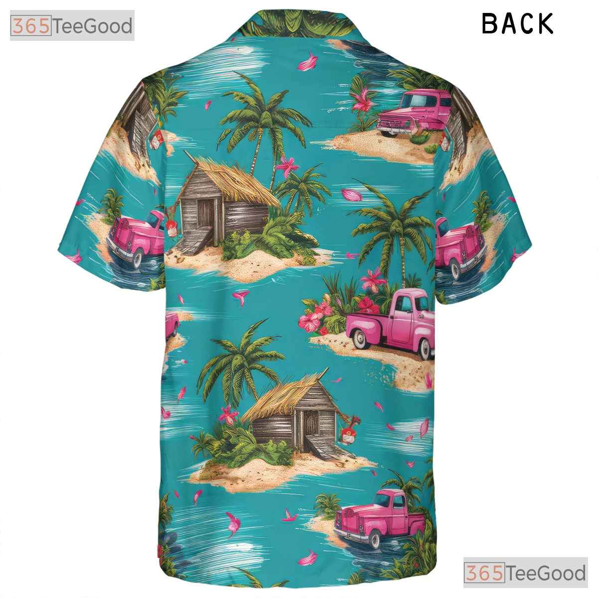 Vintage Truck Island Hawaiian Shirt - Classic Aloha Tee for Men
