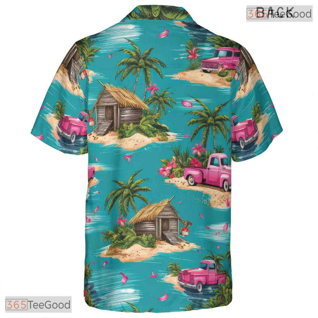 Vibrant Hibiscus Midnight Bloom Hawaiian Tee - Unisex Aloha Beachwear