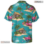 Vibrant Hibiscus Midnight Bloom Hawaiian Tee - Unisex Aloha Beachwear