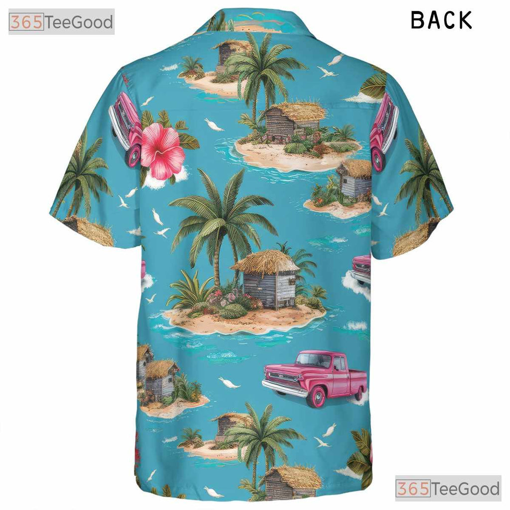 Tropical Island Truck Hawaiian Shirt - Adult Summer Beachwear