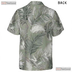 Minimalist Tropical Leaf Hawaiian Shirt - Stylish Unisex Tee