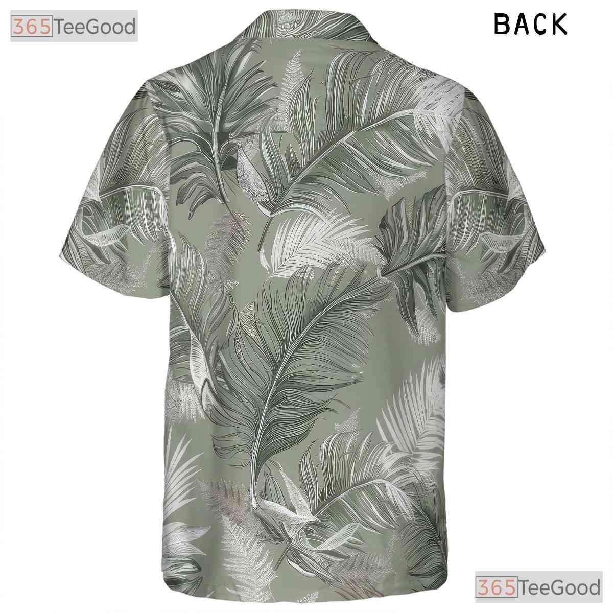 Minimalist Tropical Leaf Hawaiian Shirt - Stylish Unisex Tee
