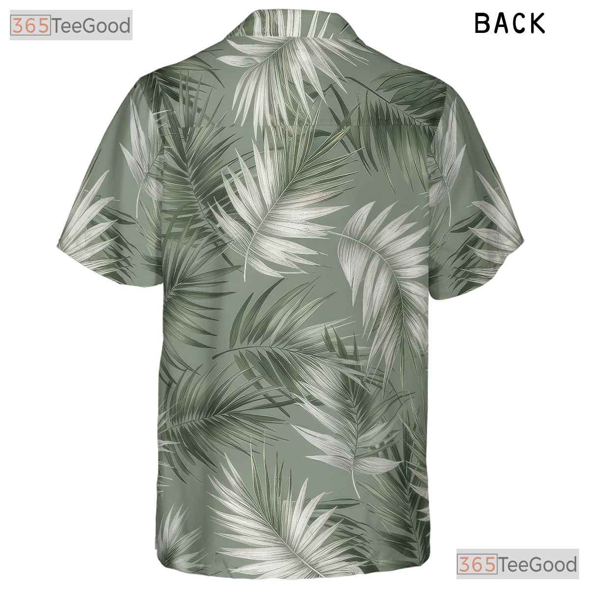 Sage Green Palm Trees Hawaiian Shirt - Adult Summer Beachwear