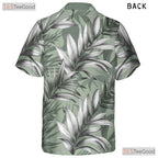 Short Sleeve Green Palm Hawaiian Shirt - Unisex Tropical Tee