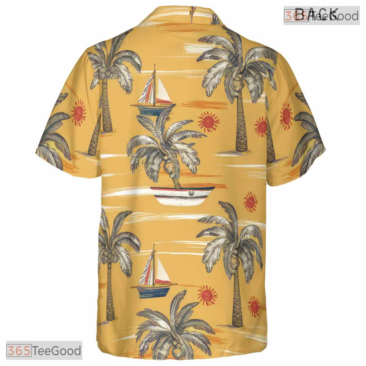 Green Foliage Palm Midnight Hawaiian Tee - Tropical Aloha Shirt Men