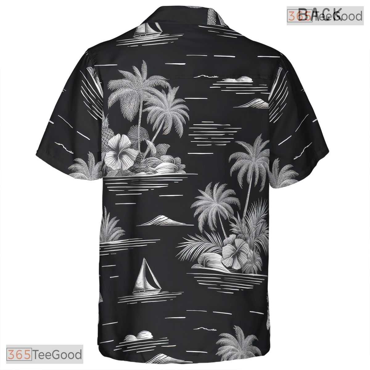 Exotic Palm Midnight Hawaiian Shirt - Green Foliage Aloha Wear Unisex
