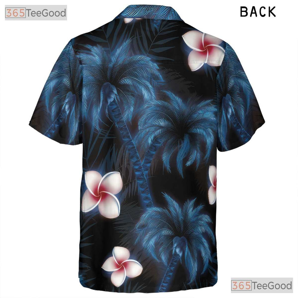 Night Floral Hawaiian Shirt - Vibrant Unisex Aloha Beach Tee