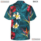 Colorful Tropical Floral Hawaiian Shirt - Summer Vacation Tee