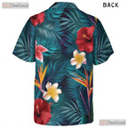 Vibrant Floral Hawaiian Shirt - Adult Short Sleeve Aloha Tee