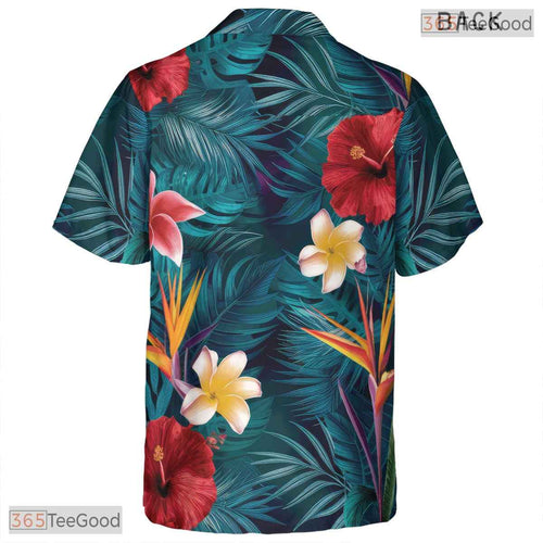 Abstract Palm Midnight Hawaiian Shirt - Tropical Aloha Gift Unisex