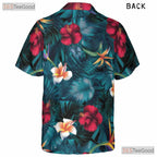Eye-Catching Floral Hawaiian Shirt - Adult Tropical Beach Tee