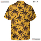 Bold Black Palm Tree Hawaiian Shirt - Unisex Yellow Summer Tee