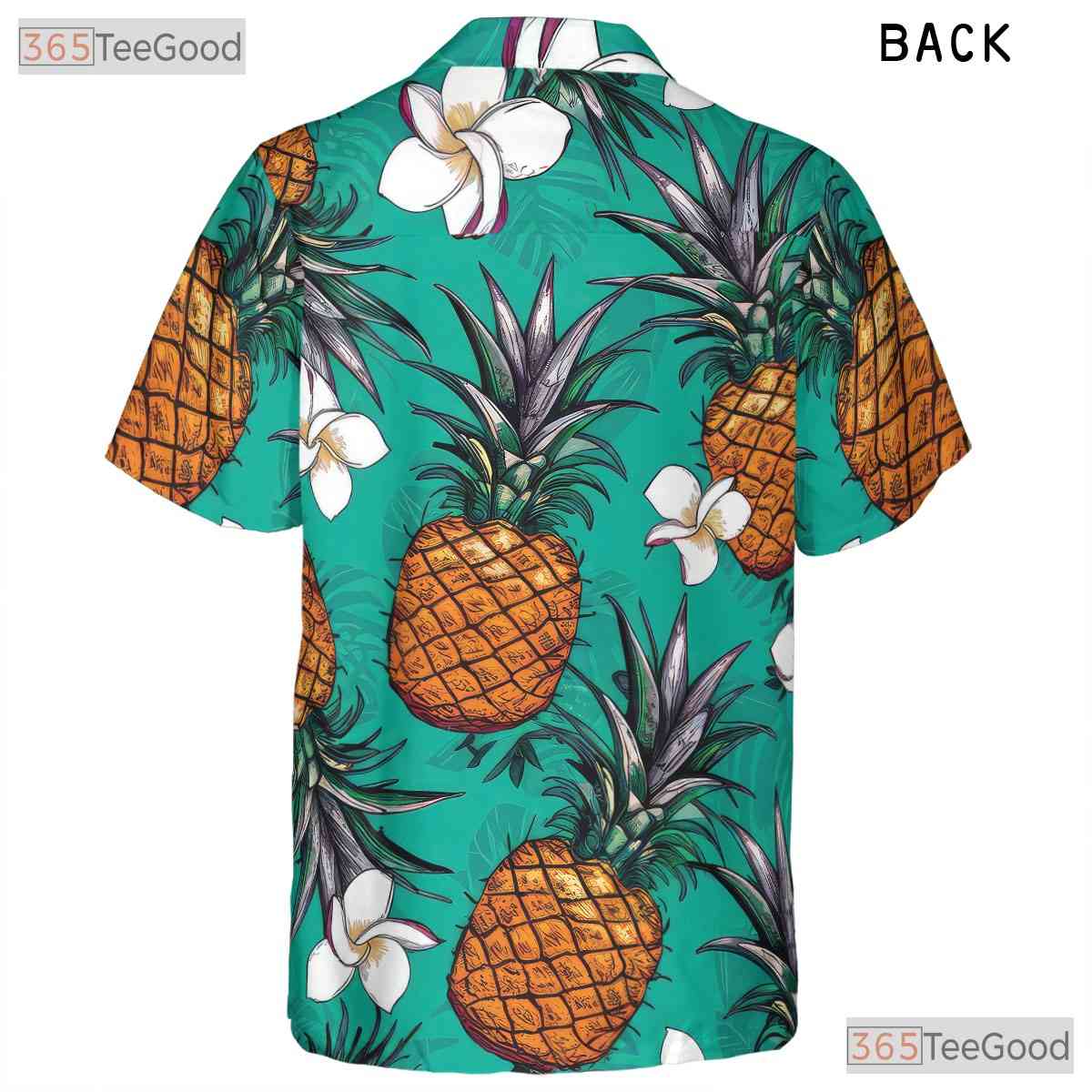 Pineapple Floral Hawaiian Shirt - Women's Aloha Short Sleeve Tee