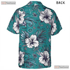 Hibiscus Palm Leaf Hawaiian Shirt - Men's Stylish Summer Beachwear