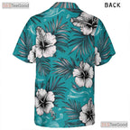 Turquoise Aloha Hawaiian Shirt - Adult Hibiscus Palm Beach Outfit