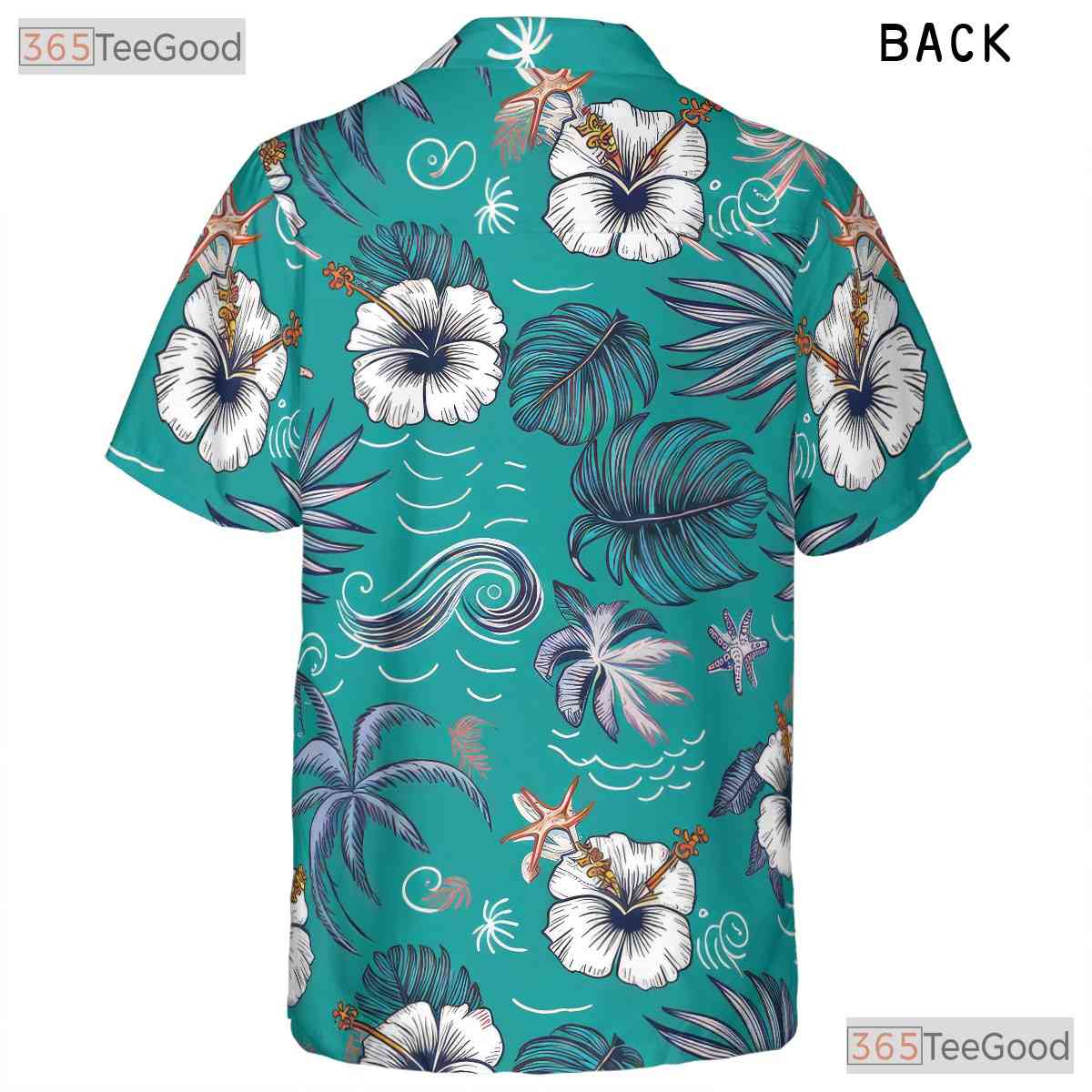Vibrant Palm Hibiscus Hawaiian Shirt - Unisex Summer Beach Tee