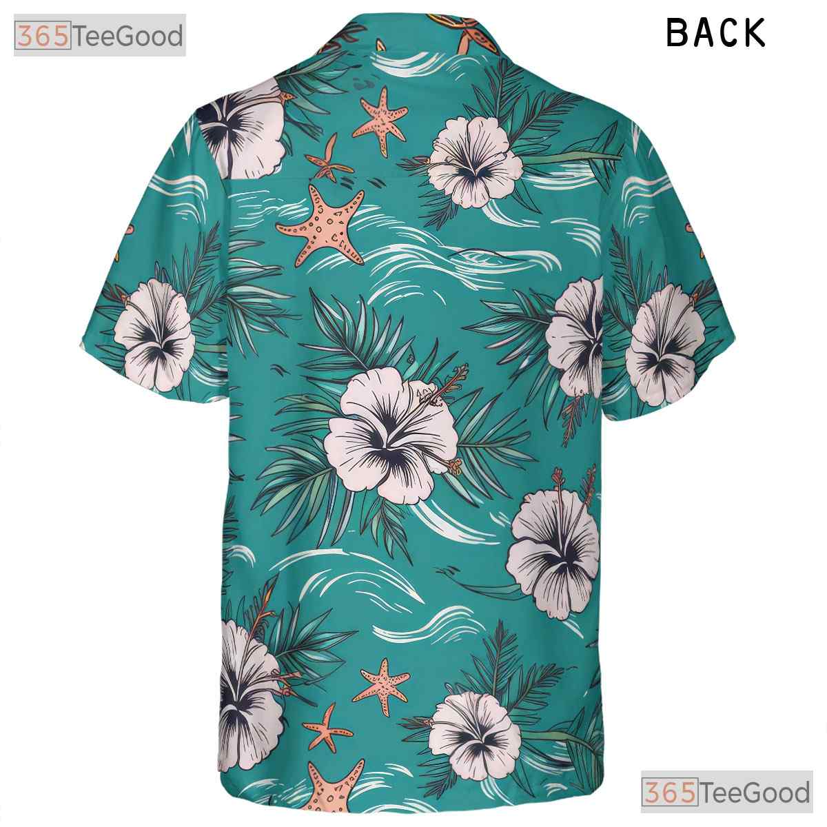Palm Hibiscus Print Hawaiian Shirt - Adult Tropical Aloha Outfit