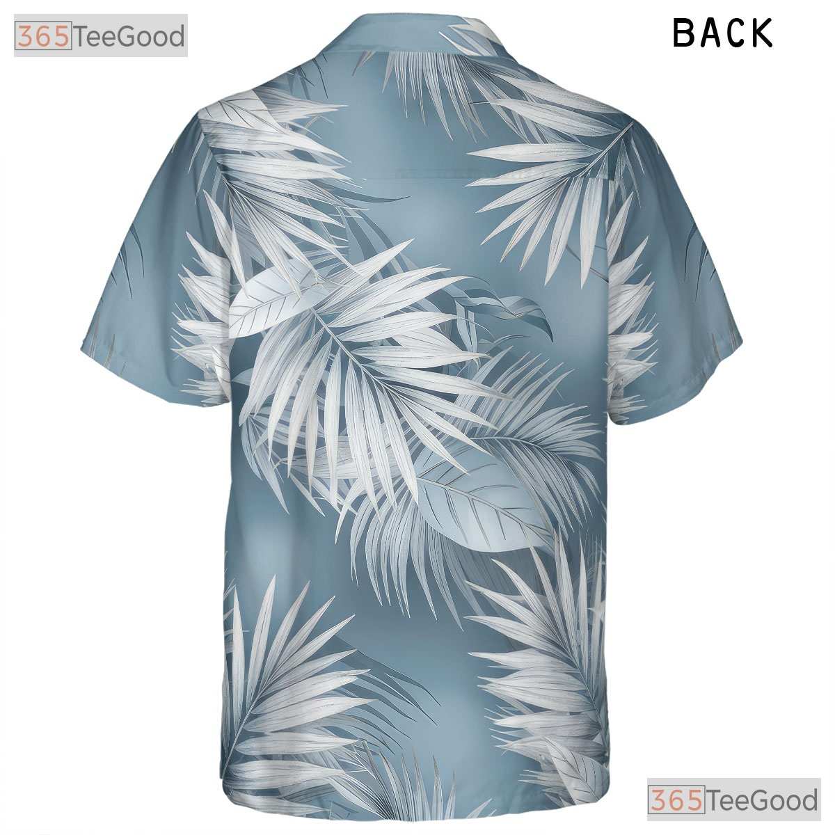 Blue Palm Leaf Hawaiian Shirt - Unisex Aloha Short Sleeve Tee