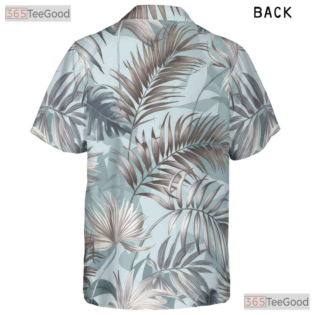 Beach Vacation Blue Palm Hawaiian Shirt - Adult Summer Aloha Wear