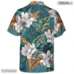 Red Sunset Beach Hawaiian Tee - Tropical Palm Island Summer Vibes Adults