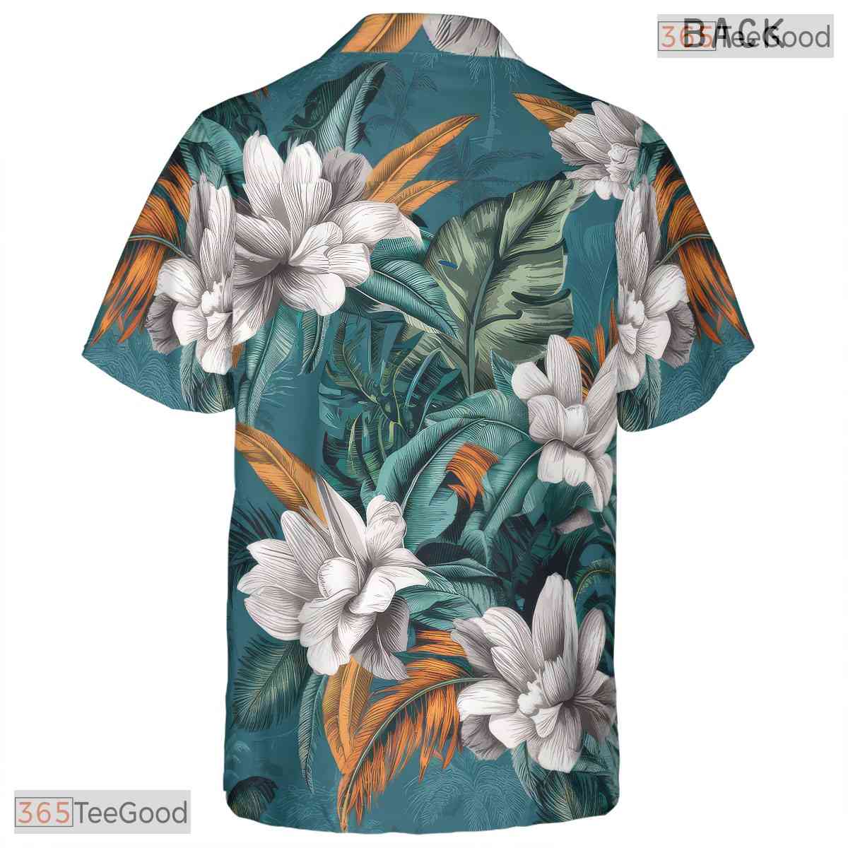 Red Sunset Beach Hawaiian Tee - Tropical Palm Island Summer Vibes Adults