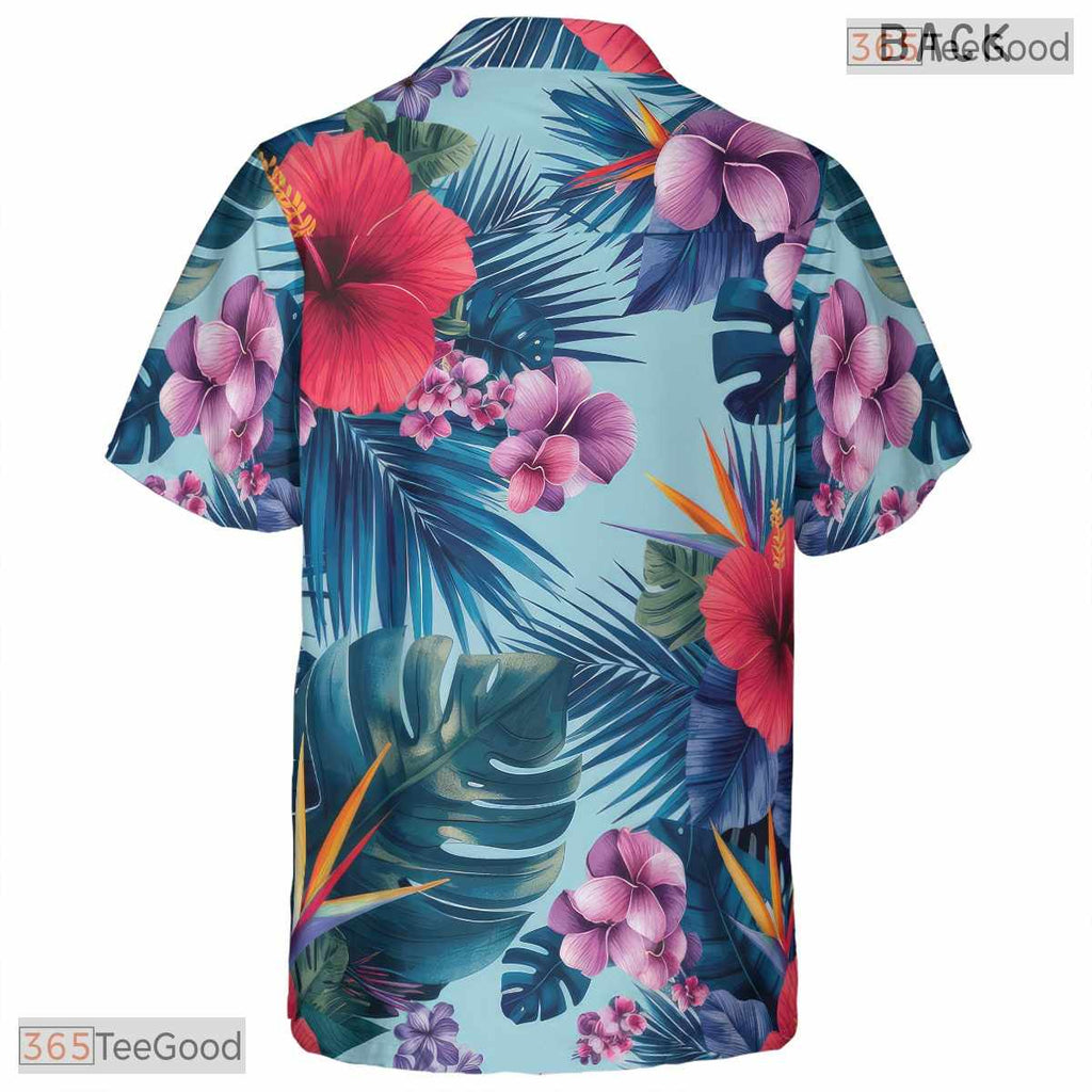 Fruit & Floral Hawaiian Shirt - Exotic Black Jungle Vacation Unisex