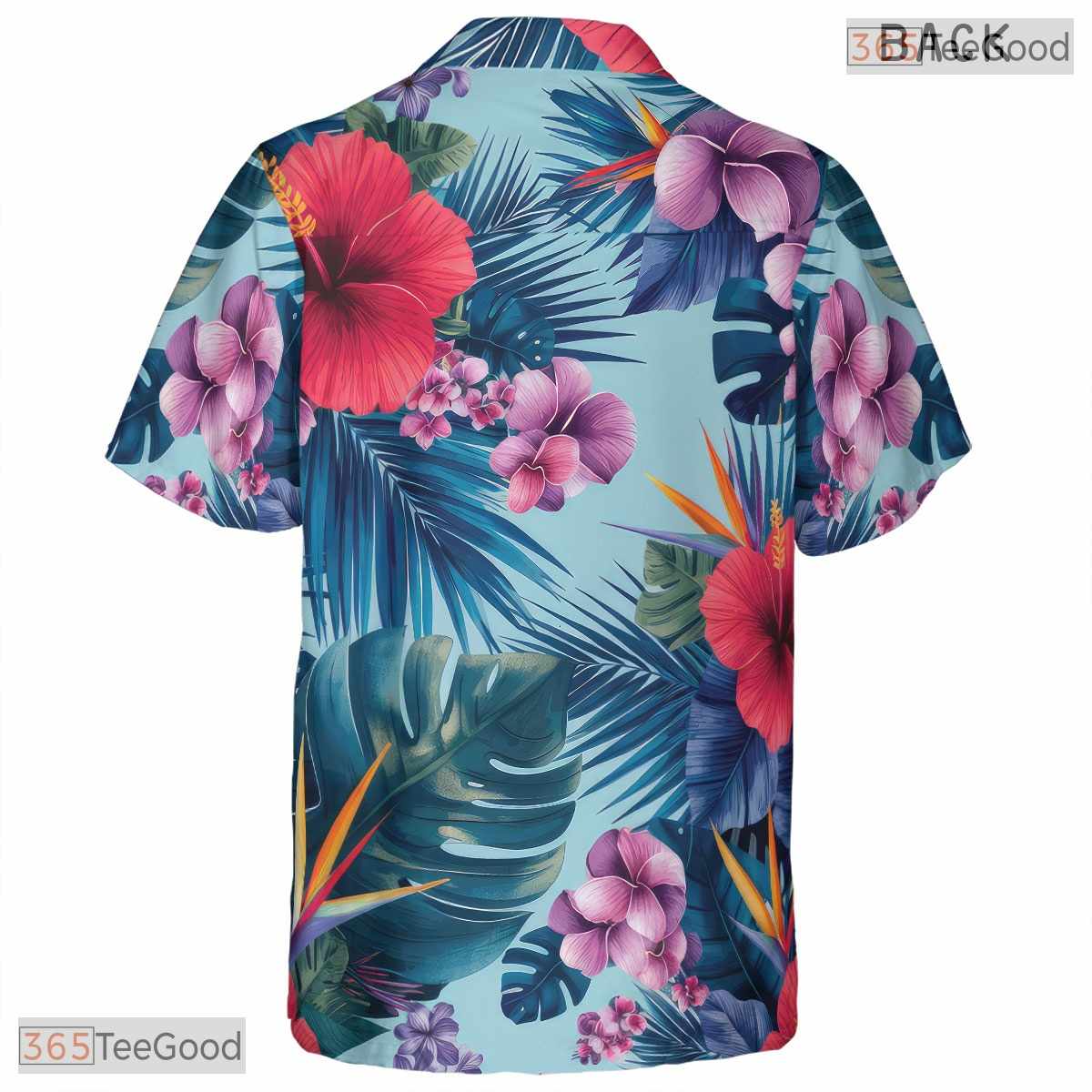 Fruit & Floral Hawaiian Shirt - Exotic Black Jungle Vacation Unisex