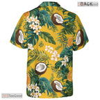 Black Jungle Escape Hawaiian Shirt - Exotic Fruit Floral Style Women
