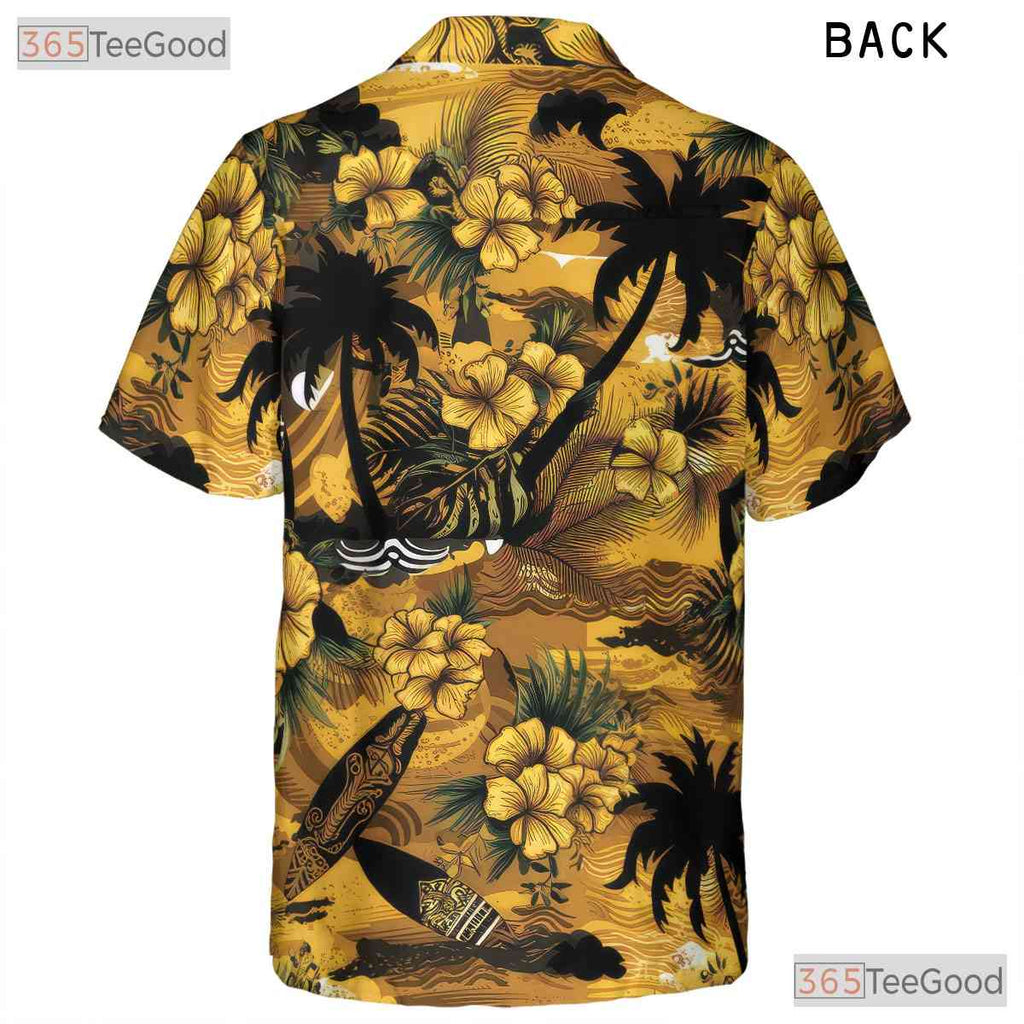 Printed Aloha Hawaiian Shirt - Unisex Summer Button Down Outfit