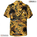 Red Palm Island Hawaiian Shirt - Tropical Sunset Beach Resort Outfit