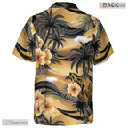 Vibrant Red Palm Hawaiian Shirt - Beach Holiday Aloha Island Style Men