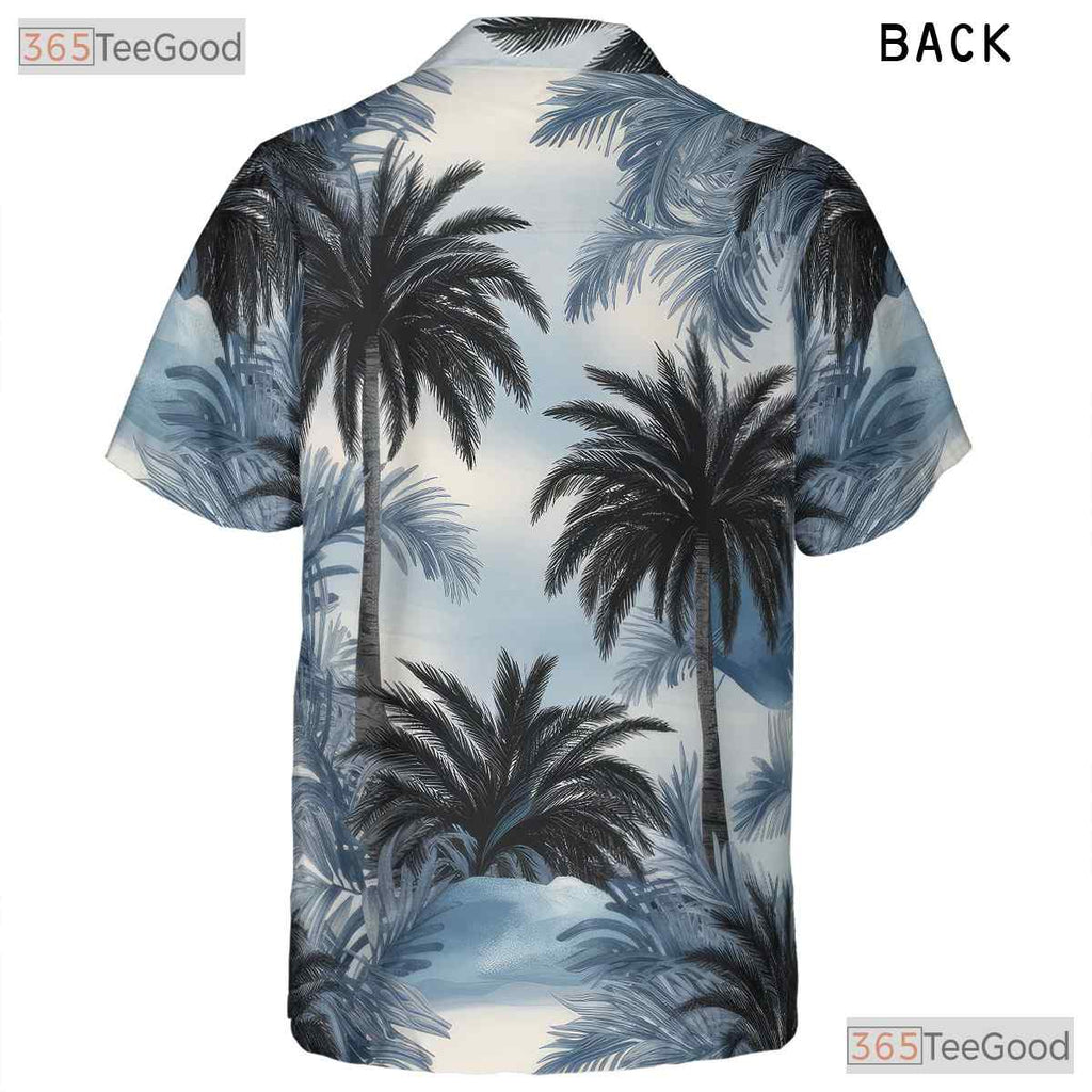 Tropical Palm Breeze Hawaiian Shirt - Casual Island Getaway Beachwear Men
