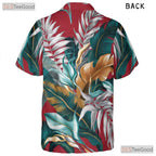 Tropical Jungle Blaze Hawaiian Shirt - Vibrant Island Palm Tree Design Men