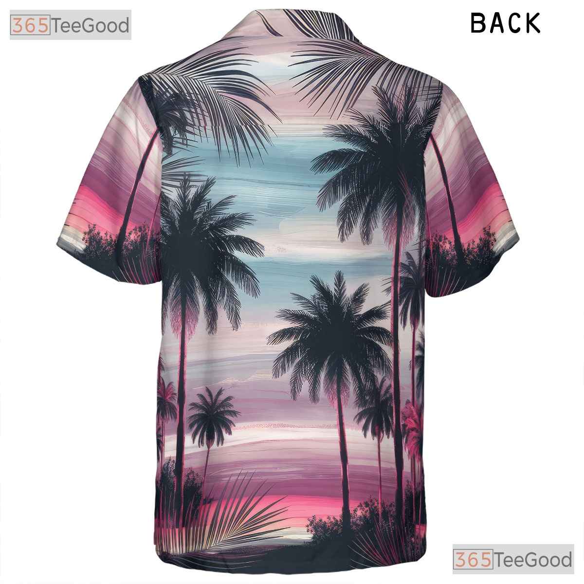 Tropical Sunset Hawaiian Shirt - Palm Trees & Night Beach Vibes for Men
