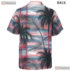 Tropical Sunset Hawaiian Tee - Bold Ocean Horizon Aloha Beach Style Women