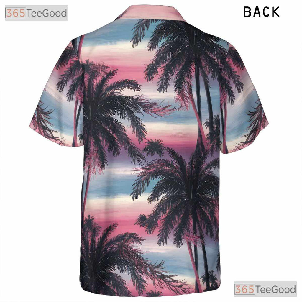 Island Sunset Hawaiian Shirt - Tropical Palm Trees Beachwear Gift Unisex