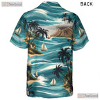 Classic Floral Ocean Hawaiian Shirt - Tropical Beachwear for Men & Women