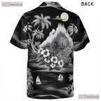 Green Retro Hawaiian Tee - Hibiscus Flower Beach Vacation Gift Women