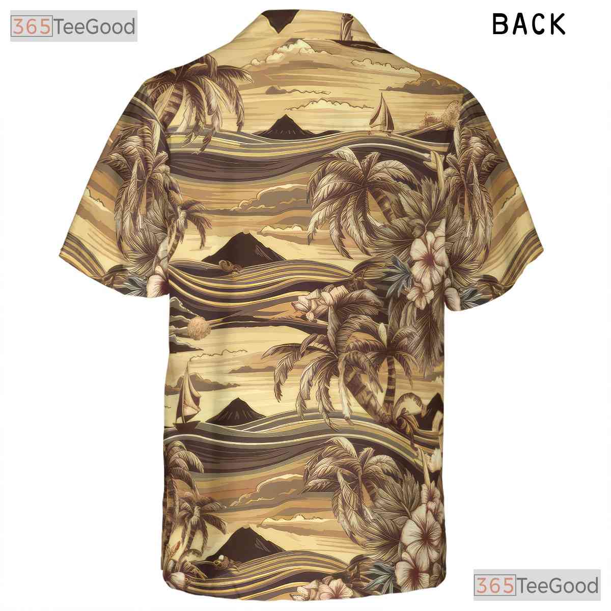 Vintage Palm Tree Sunset Hawaiian Shirt - Aloha Beach Gift for Adults