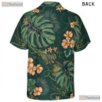 Green Monstera Leaf Hawaiian Shirt - Tropical Aloha Beachwear Gift Unisex