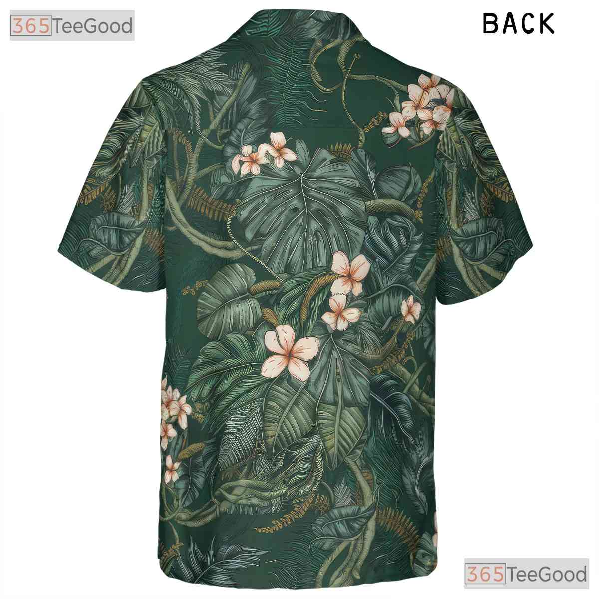 Green Aloha Monstera Leaf Hawaiian Shirt - Jungle Tropical Beachwear Adults