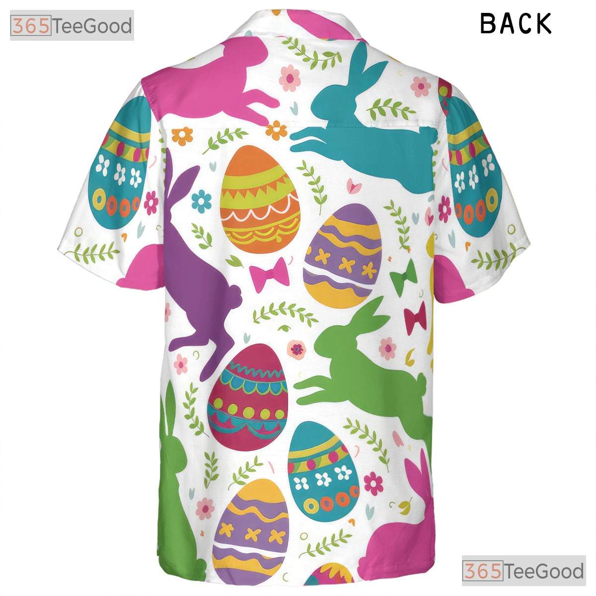 Easter Bunny & Eggs Hawaiian Shirt - Colorful Spring Holiday Wear for Men