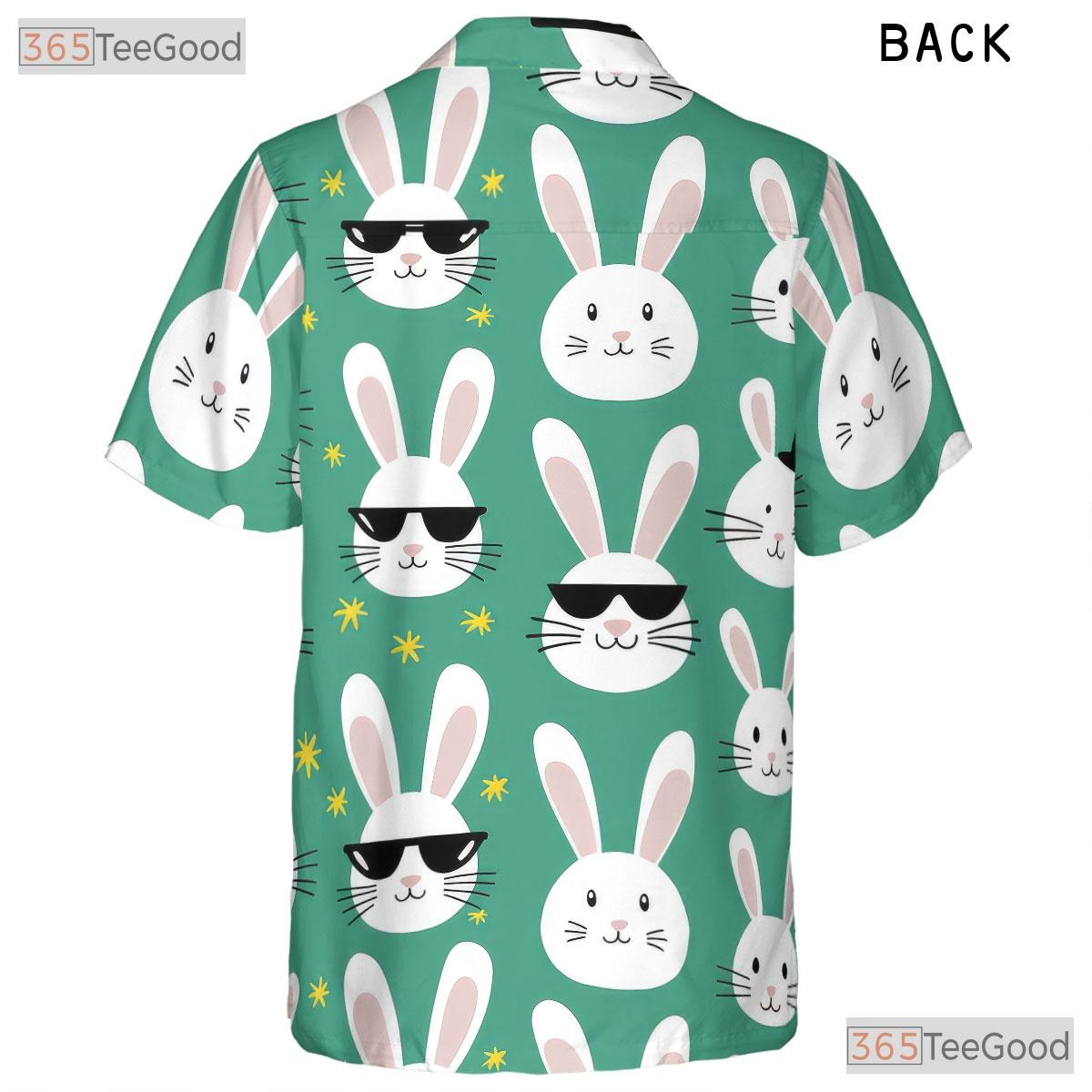 Adorable Bunny Face Hawaiian Tee - Spring Easter Holiday Gift for Unisex