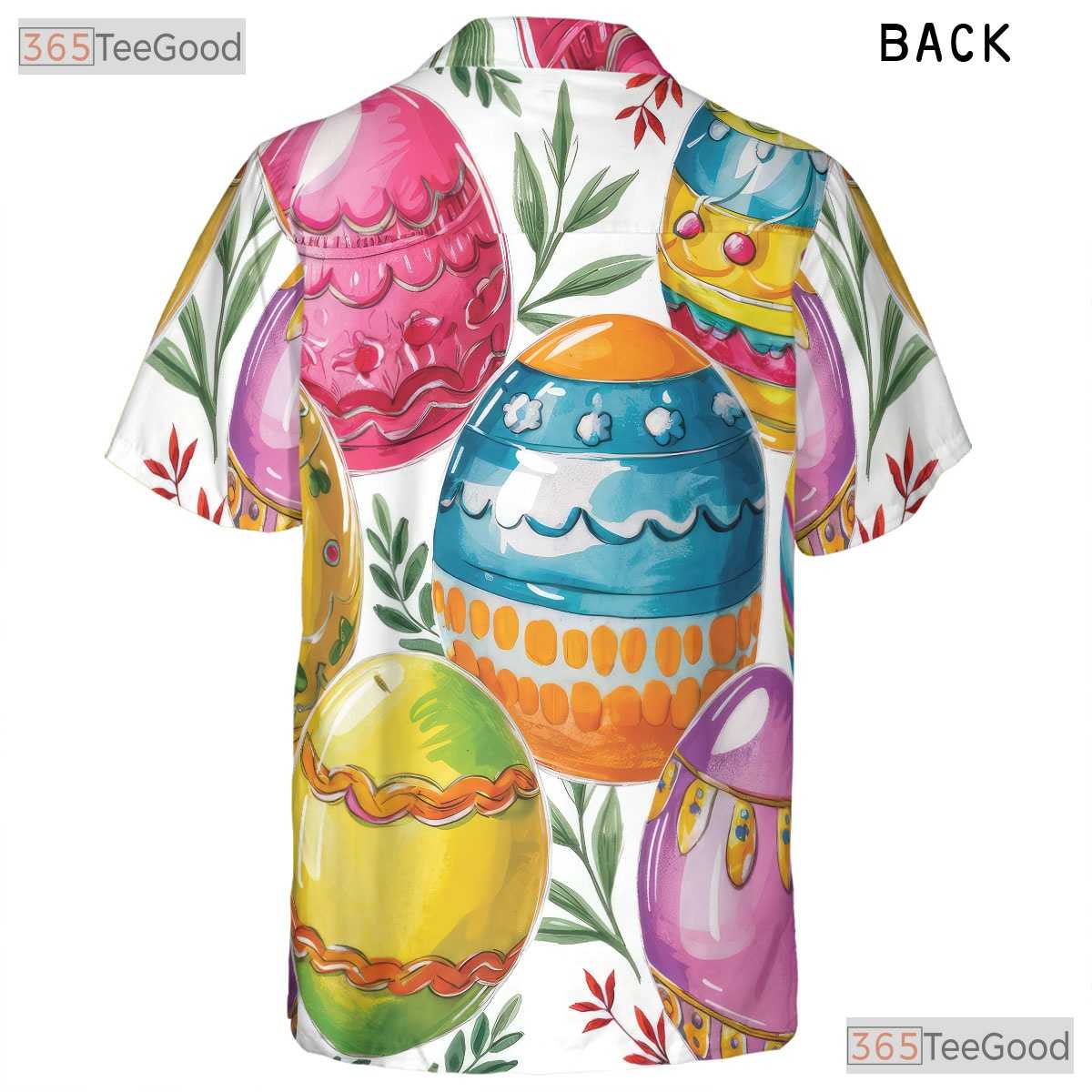 Bright Spring Easter Egg Hawaiian Shirt - Colorful Floral Holiday Adults